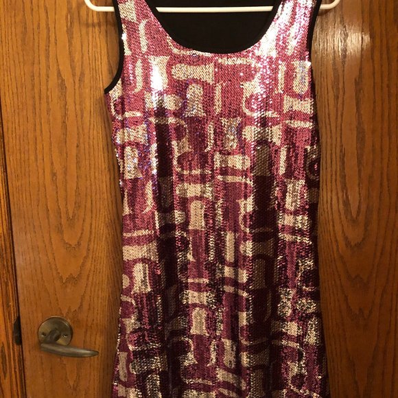 Dress Mesh Lined Fabric with Sequins Throughout - Picture 5 of 5